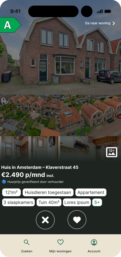 Woningdetail in het prototype